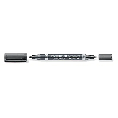 STAEDTLER Permanentmarker Lumocolor duo 348-9 0,6mm/1,5mm schwarz