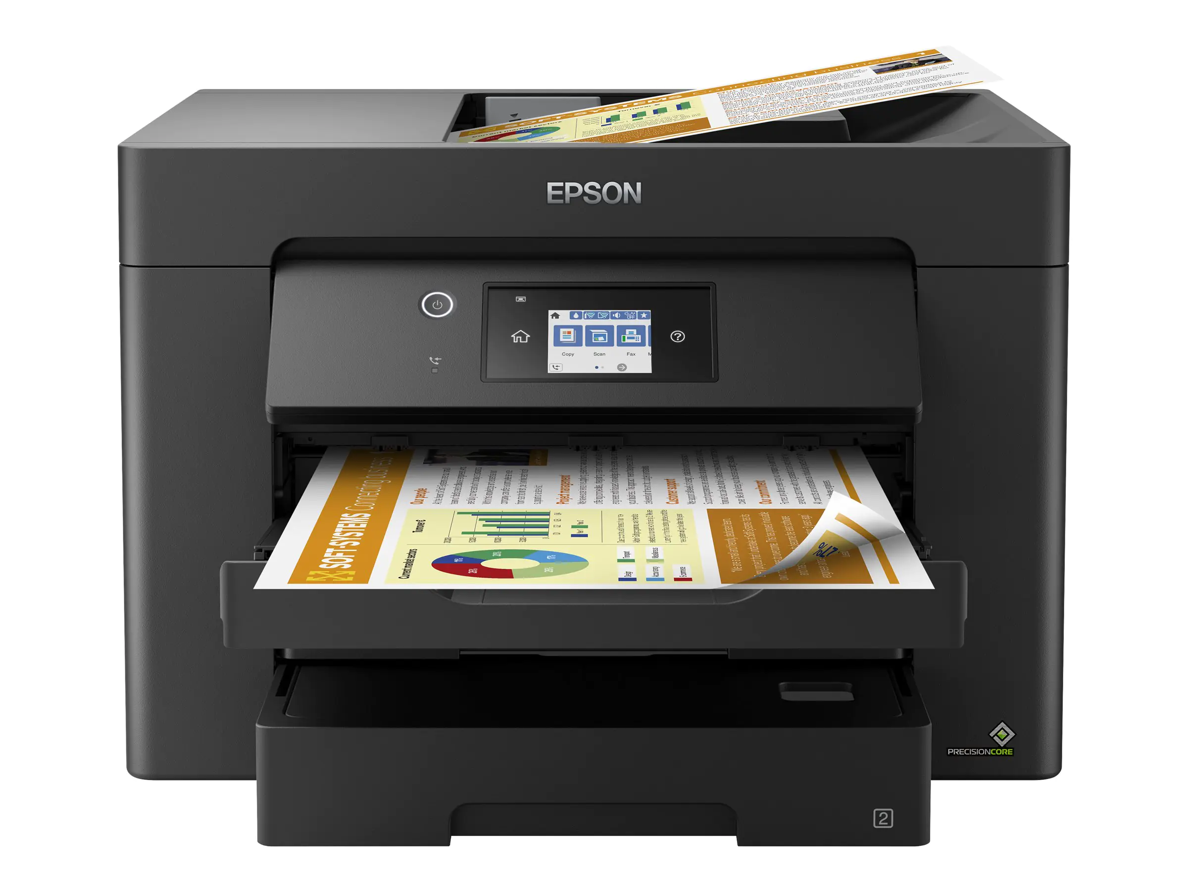 Epson WorkForce WF-7835DTWF - Multifunktionsdrucker - Farbe - Tintenstrahl - A3 (297 x 420 mm) (Original) - A3 (Medien) - bis zu 25 Seiten/Min. (Drucken) - 250 Blatt - 33.6 Kbps - USB 2.0, LAN, Wi-Fi(n)