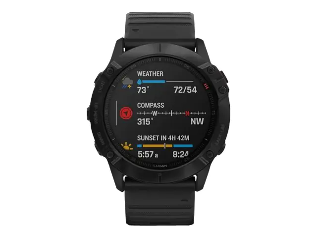 Garmin fenix 6X Pro - Schwarz - Sportuhr mit Band - Silikon - schwarz - Anzeige 3.6 cm (1.4") - 32 GB - Bluetooth, Wi-Fi, ANT+ - 66 g