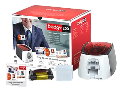 Evolis Badgy 200 - Plastikkartendrucker - Farbe - Thermosublimation/thermische Übertragung - CR-80 Card (85.6 x 54 mm) B22U0000RS