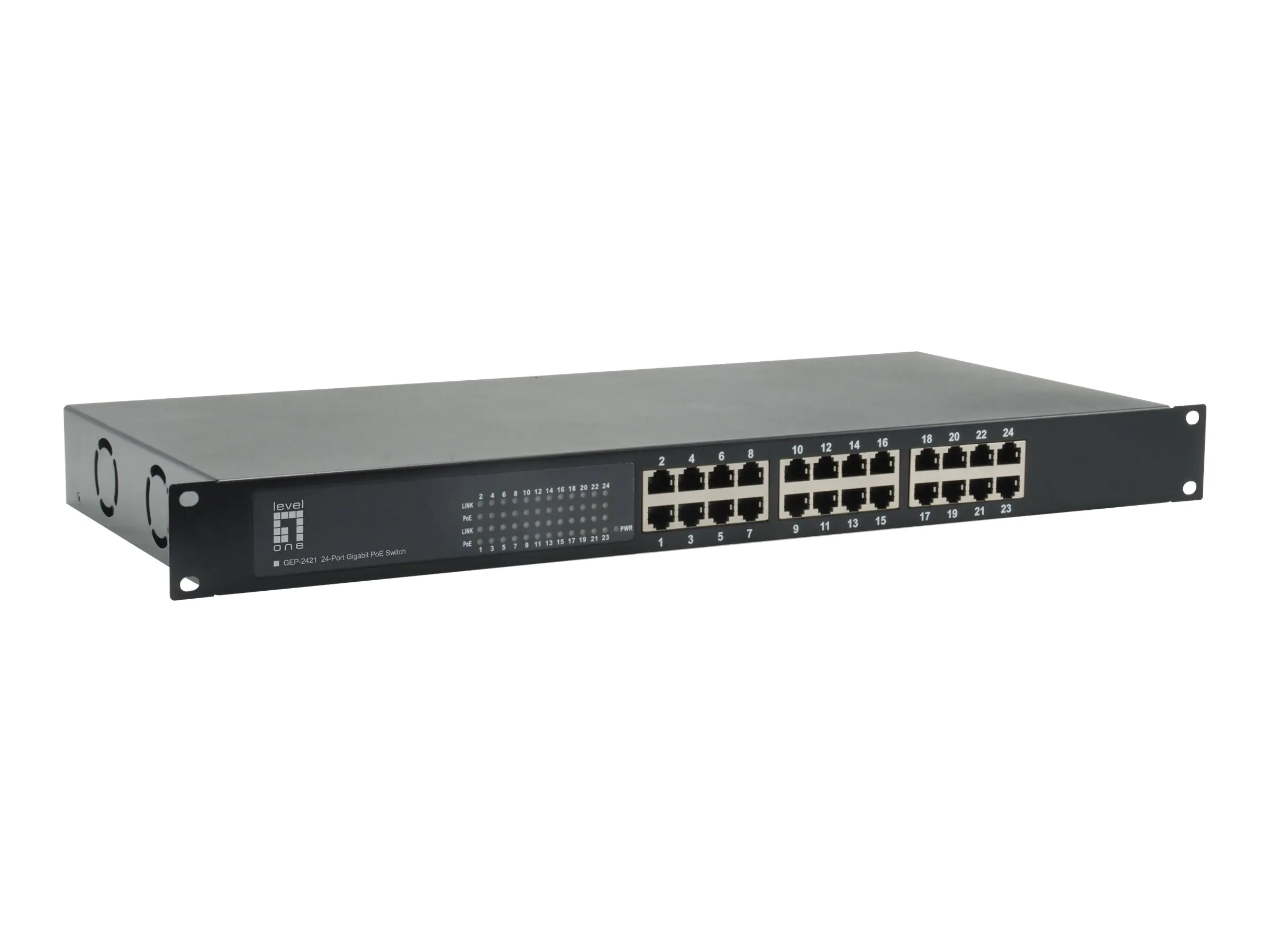 LevelOne GEP-2421W630 - Switch - 24 x 10/100/1000 (PoE) - an Rack montierbar - PoE+ (630 W)