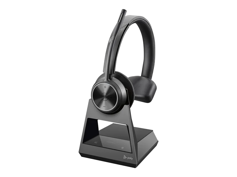 Poly Savi 7310-M Office - Savi 7300 series - Headset - On-Ear - DECT - kabellos - Schwarz - Zertifiziert für Microsoft Teams