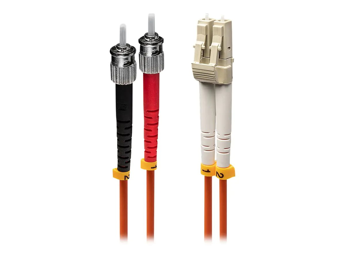 Lindy - Patch-Kabel - ST multi-mode (M) zu LC Multi-Mode (M) - 2 m - Glasfaser - Duplex - 50/125 Mikrometer - OM2 - halogenfrei