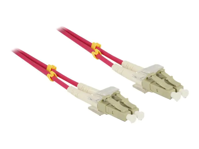 Delock - Netzwerkkabel - LC Multi-Mode (M) zu LC Multi-Mode (M) - 1 m - Glasfaser - 50/125 Mikrometer - OM4 - halogenfrei - violett