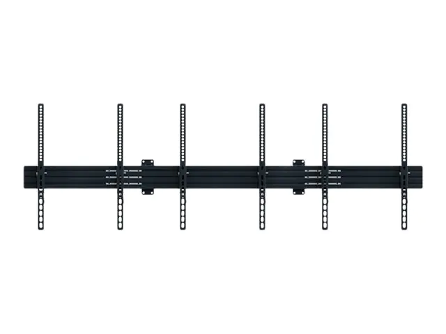 HAGOR comPROnents series W3P - Befestigungskit (Wandmontage) - Side-by-Side - für 3 LCD-/Plasma-Konsolen - Schwarz - Bildschirmgröße: 117-165 cm (46"-65")