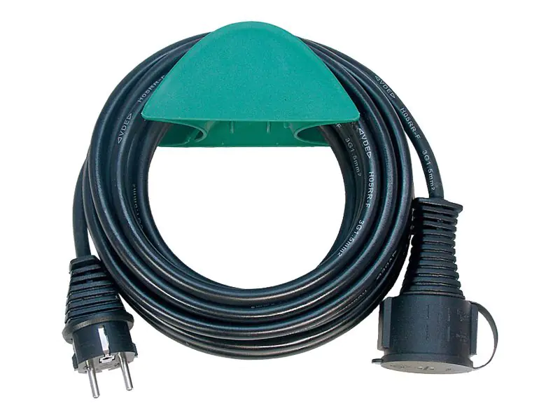 Brennenstuhl H05RR-F 3G1,5 - Spannungsversorgungs-Verlängerungskabel - power CEE 7/7 (M) zu CEE 7/4 / CEE 7/7 (W) - 25 m - Schwarz