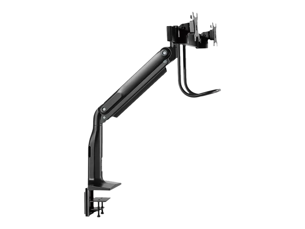 HAGOR HA - Befestigungskit (Tischmontage, Klammer, Schraubenmontage) - für 2 LCD-Displays - Schwarz - Bildschirmgröße: 43-81 cm (17"-32")