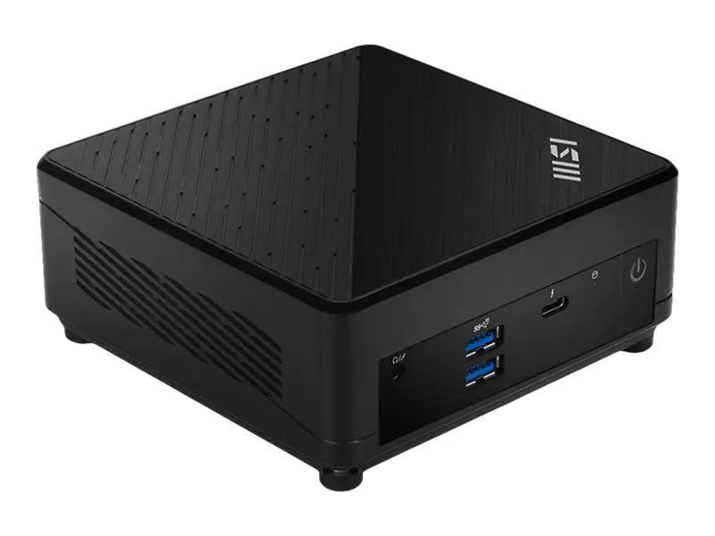 MSI Cubi 5 12M 020BDE - Barebone - Mini-PC - 1 x Core i7 1255U / 1.7 GHz - RAM 0 GB - Intel Iris Xe Grafikkarte - 1GbE, 2.5GbE, Wi-Fi 6E, Bluetooth 5.3 - WLAN: 802.11a/b/g/n/ac/ax (Wi-Fi 6E), Bluetooth 5.3 - Schwarz