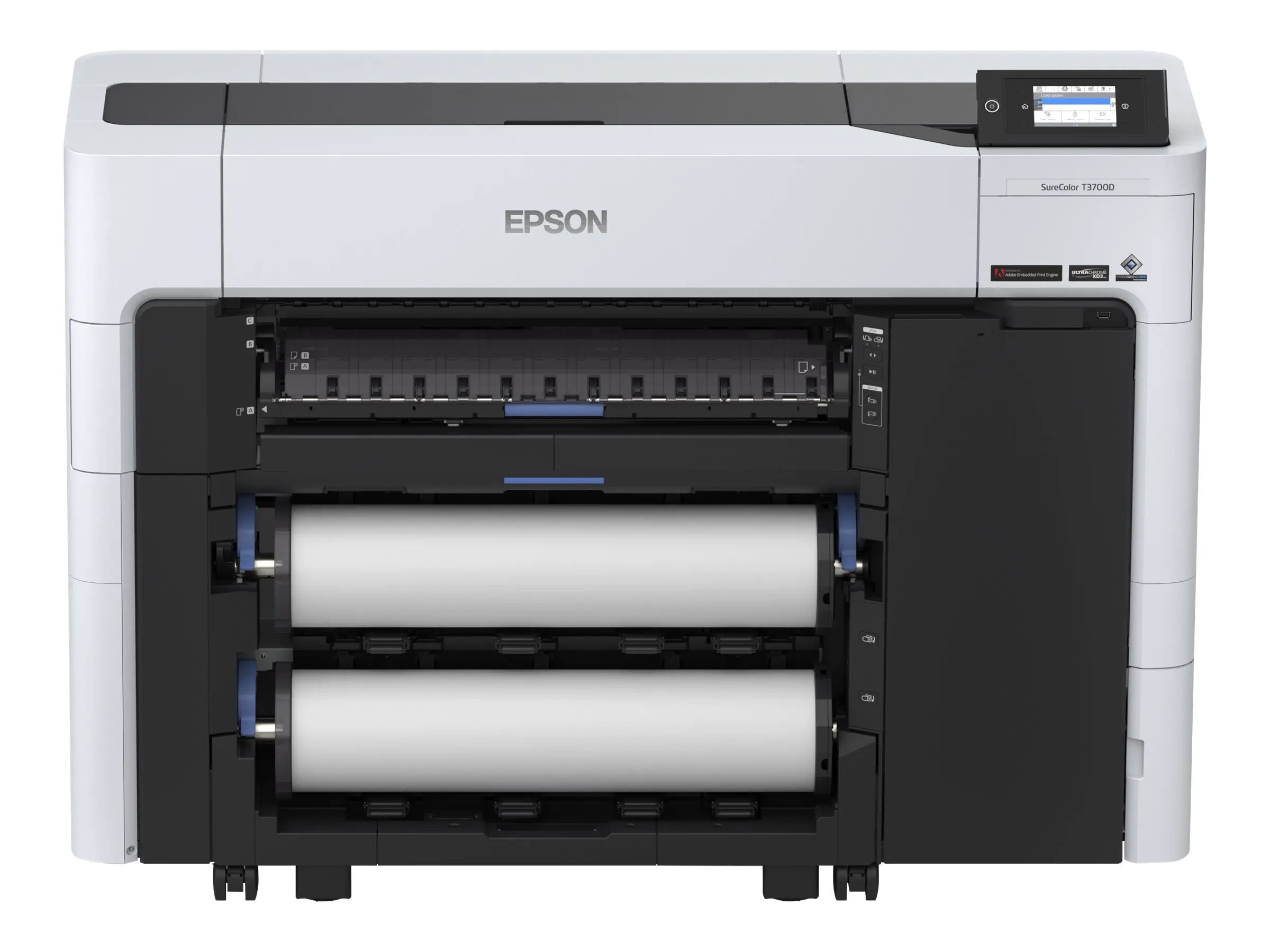Epson SureColor SC-T3700D - 610 mm (24") Großformatdrucker - Farbe - Tintenstrahl - Rolle (61 cm) - 2400 x 1200 dpi - bis zu 130 m²/Stunde (einfarbig)/ bis zu 130 m²/Stunde (Farbe) - USB, Wi-Fi, Gigabit LAN - Cutter