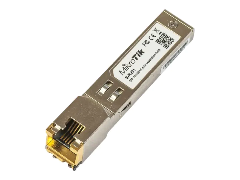 MikroTik S-RJ01 - SFP (Mini-GBIC)-Transceiver-Modul - 1GbE - 10Base-T, 100Base-TX, 1000Base-T - SFP (mini-GBIC) / RJ-45