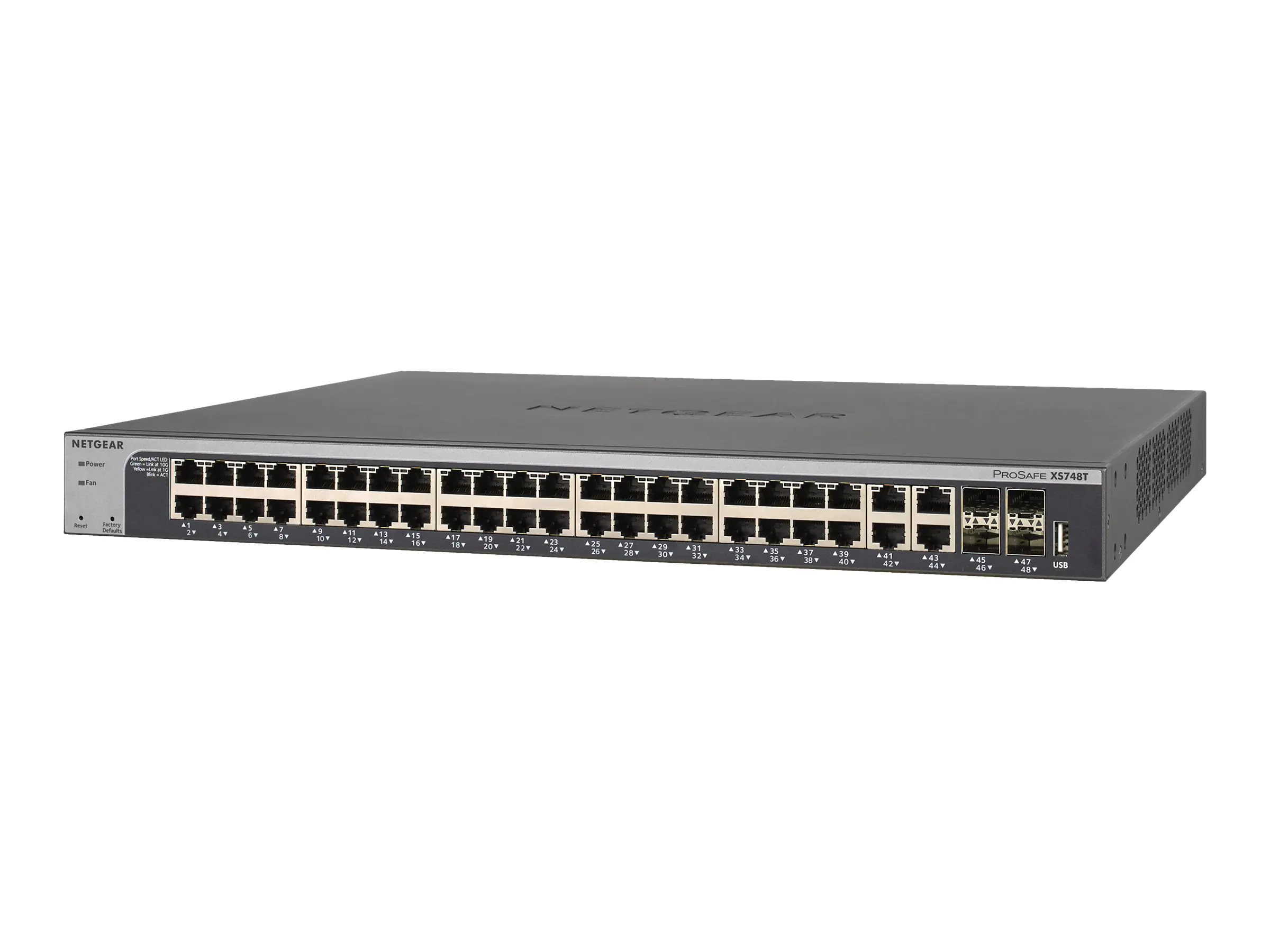 NETGEAR Smart XS748T - Switch - L3 Lite - Smart - 44 x 10GBase-T + 4 x 10 Gigabit SFP+ - Desktop, an Rack montierbar