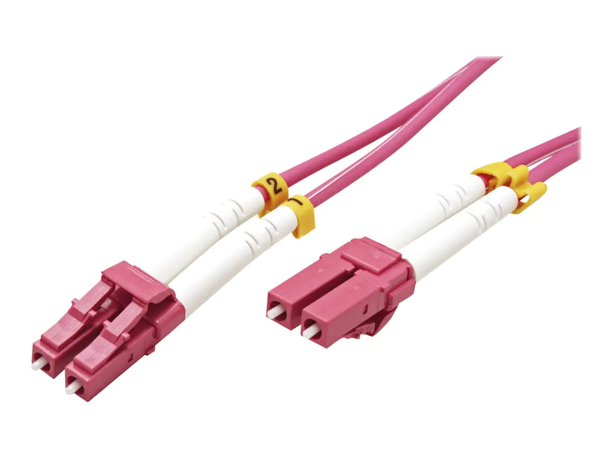 VALUE - Netzwerkkabel - LC Multi-Mode (M) zu LC Multi-Mode (M) - 5 m - Glasfaser - 50/125 Mikrometer - OM4 - violett