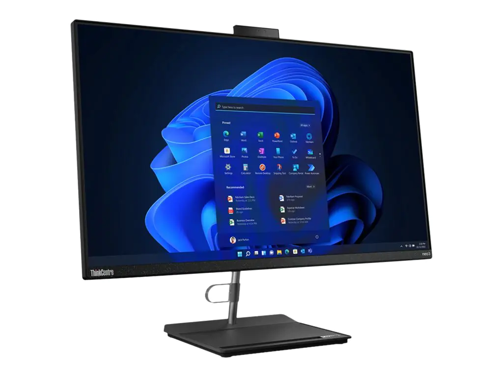 Lenovo ThinkCentre neo 30a 27 12CB - All-in-One (Komplettlösung) - mit Monitorständer - Core i7 1260P / 2.1 GHz - RAM 16 GB - SSD 512 GB - TCG Opal Encryption 2, NVMe - Intel Iris Xe Grafikkarte - GigE - WLAN: 802.11a/b/g/n/ac/ax, Bluetooth 5.1 - Win 10 P
