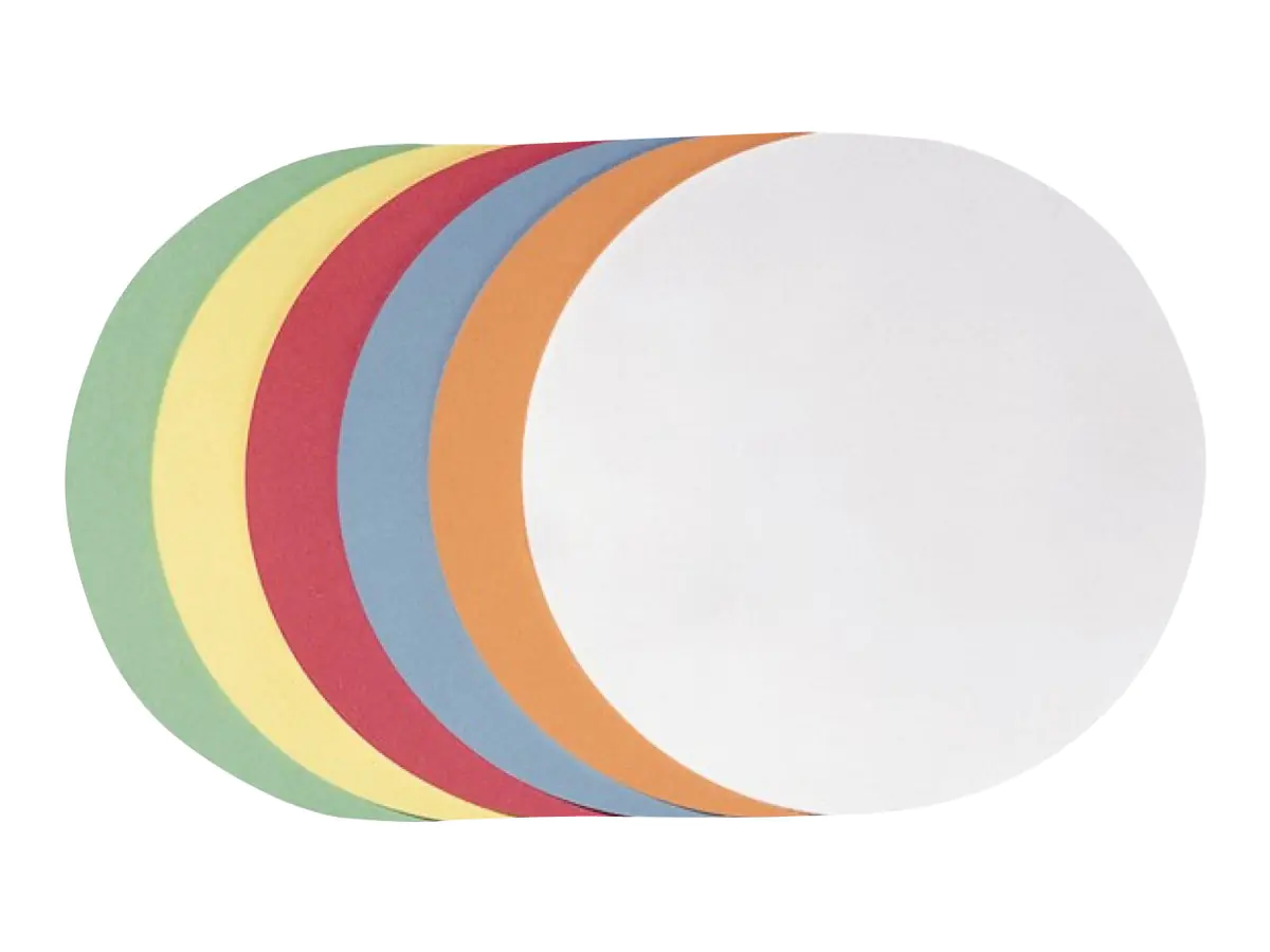 Franken GmbH FRANKEN - Moderationskarte - Kreis - 19,5 cm Durchmesser - gemischt (Packung mit 500) UMZ 20 99