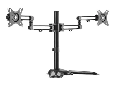 exertis Connect - Aufstellung - für 2 LCD-Displays - Aluminium - Schwarz - Bildschirmgröße: 43.2-81.3 cm (17"-32") - Schreibtisch
