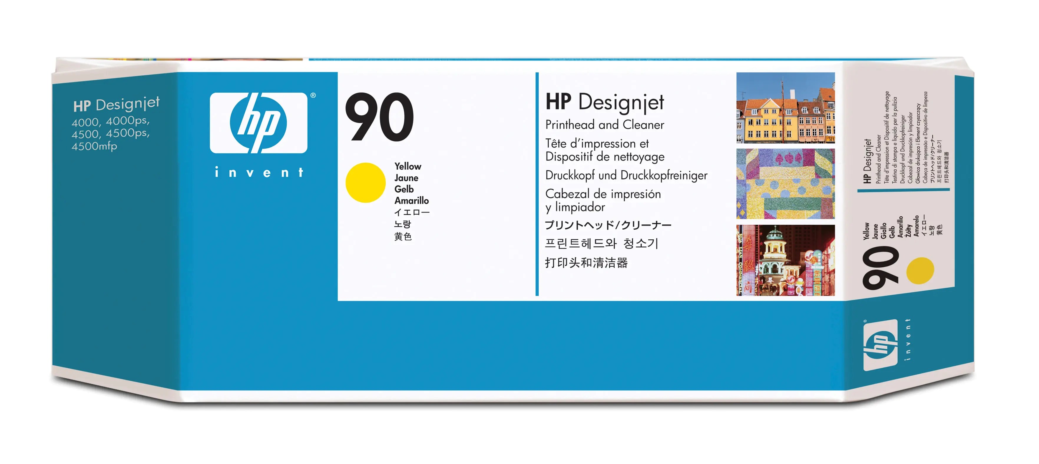 HP 90 - Gelb - Druckkopf mit Reiniger - für DesignJet 4000, 4000ps, 4020, 4020ps, 4500, 4500mfp, 4500ps, 4520, 4520 HD-MFP, 4520ps