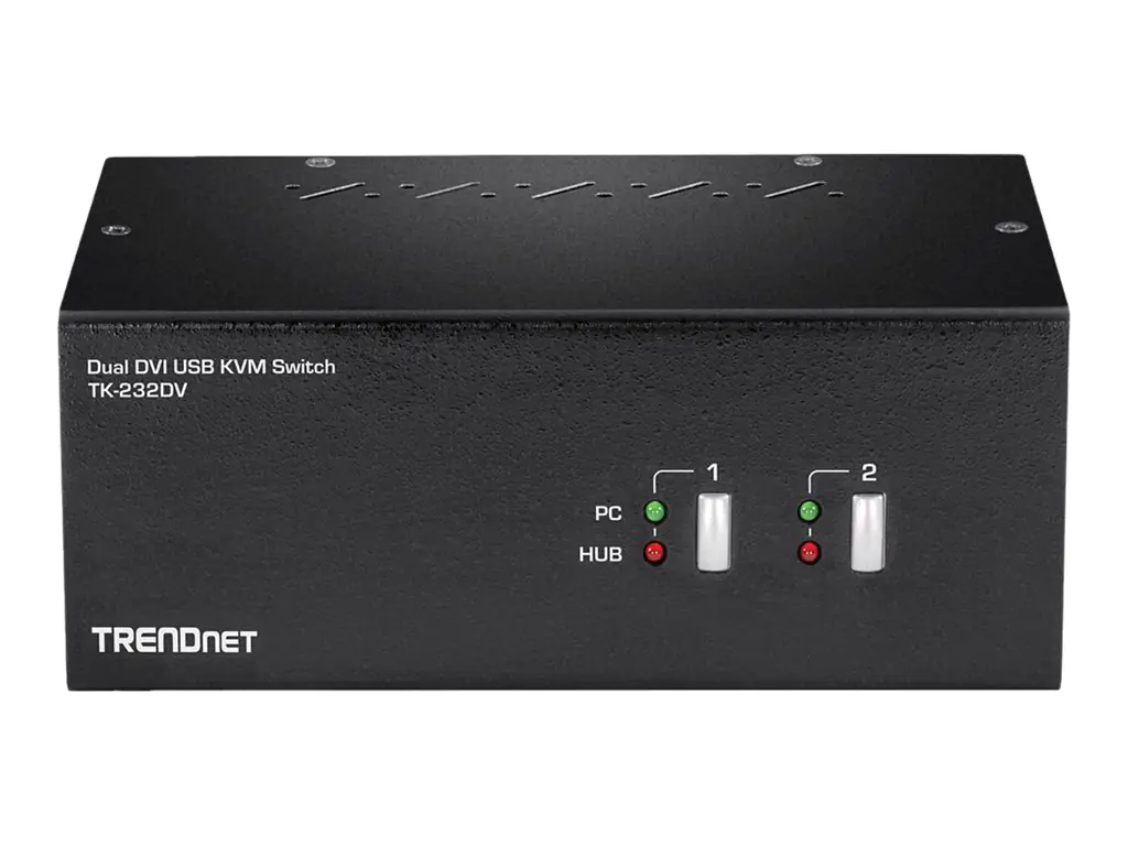 Trendnet TK-232DV - KVM-/Audio-/USB-Switch - 2 x KVM/Audio/USB - 1 lokaler Benutzer - Desktop - TAA-konform