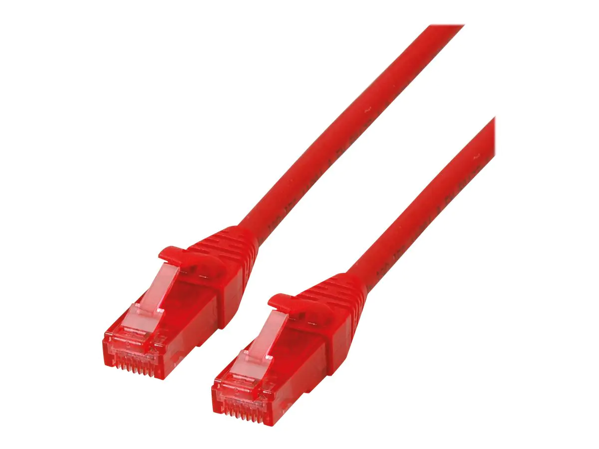 Roline - Patch-Kabel - RJ-45 (M) bis RJ-45 (M) - 3 m - UTP - CAT 6 - halogenfrei, geformt, verseilt - Rot