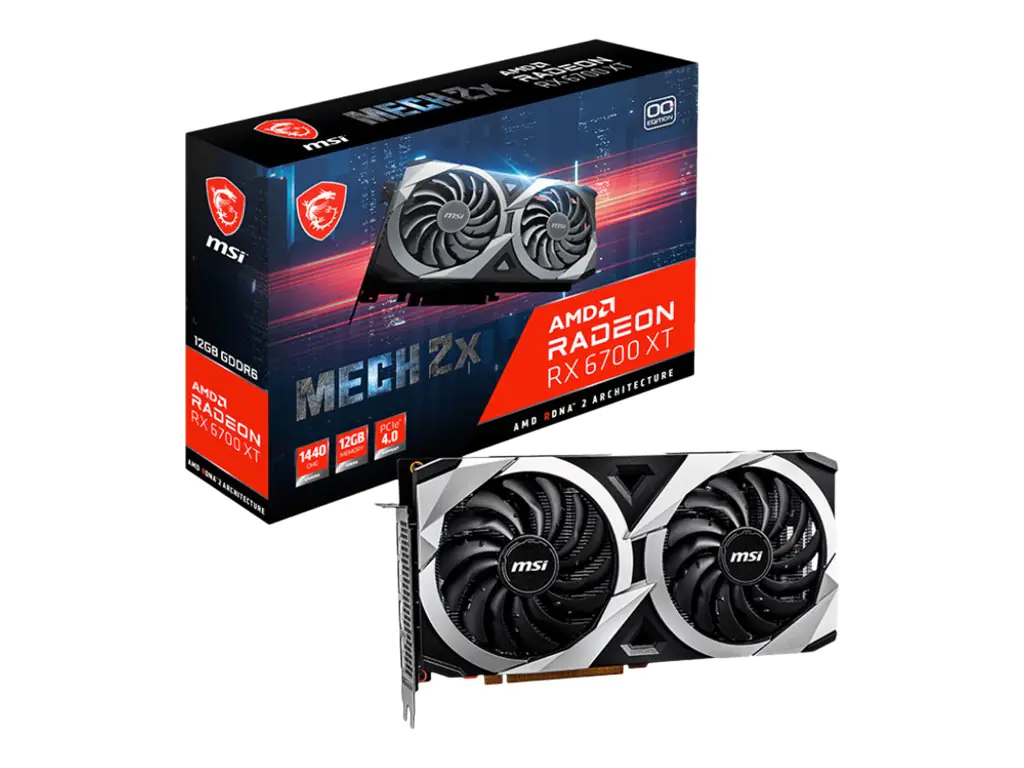 MSI Radeon RX 6700 XT MECH 2X 12G - Grafikkarten - Radeon RX 6700 XT - 12 GB GDDR6 - PCIe 4.0 - HDMI, 3 x DisplayPort