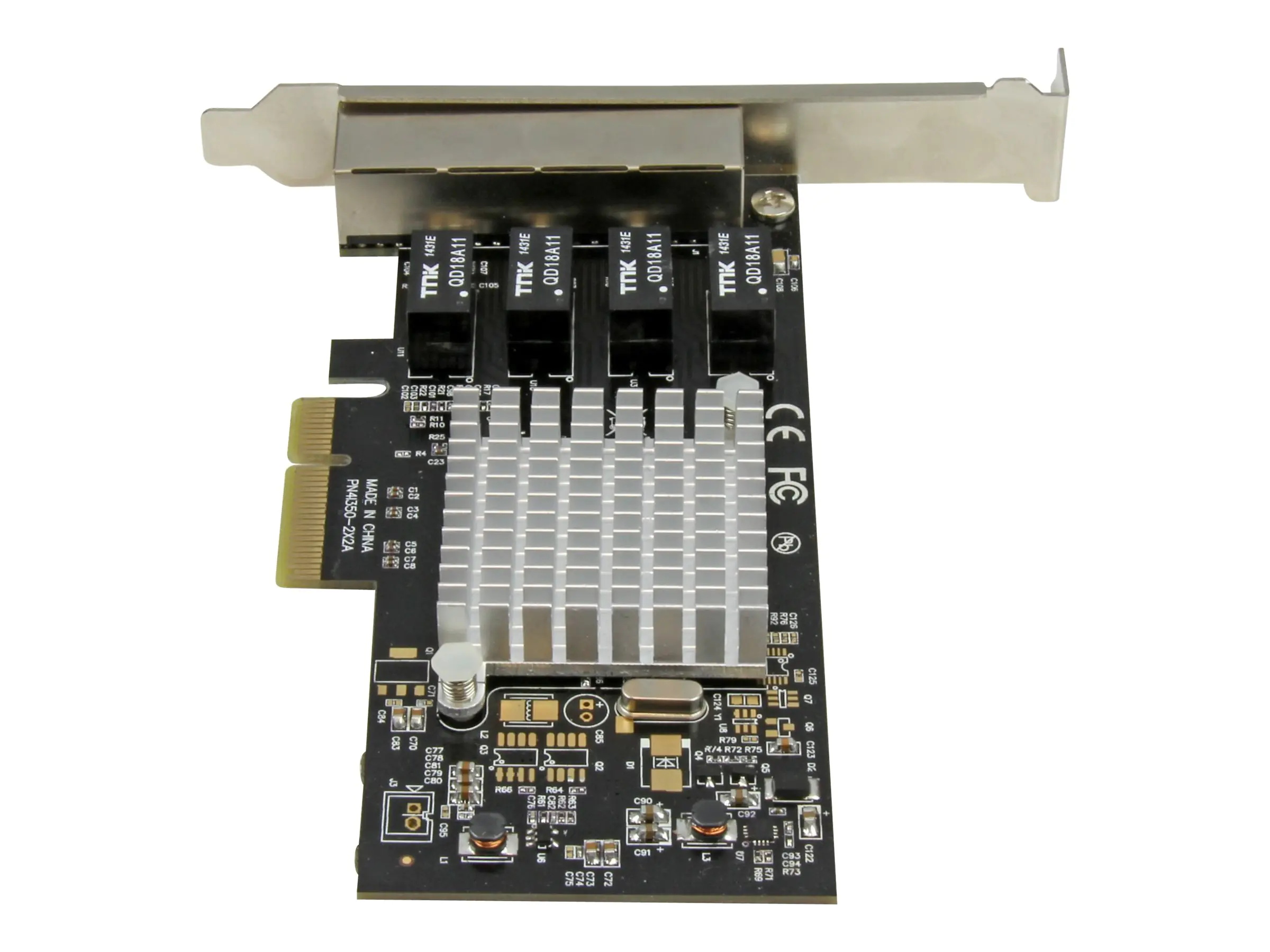 StarTech 4 Port PCI Express Gigabit Ethernet Netzwerkkarte - Intel I350 NIC - 4-fach PCIe Netzwerk Adapter mit Intel Chip - Netzwerkadapter - PCIe x4 Low-Profile - 1GbE - 1000Base-T - Schwarz - für P/N: BNDTB10GI, BNDTB210GSFP, BNDTB310GNDP, BNDTB410GSFP,