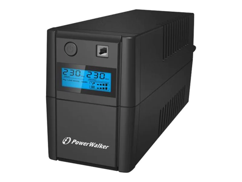PowerWalker VI 650SE LCD/IEC - USV - Wechselstrom 230 V - 360 Watt - 650 VA - 7 Ah - USB - Ausgangsanschlüsse: 4 - Schwarz