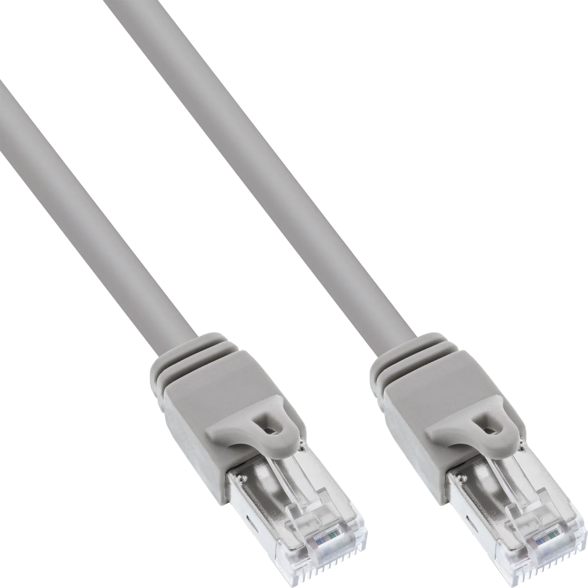 InLine - Patch-Kabel - RJ-45 (M) zu RJ-45 (M) - 30 cm - SFTP, PiMF - CAT 6 - geschirmt, ohne Haken - Grau