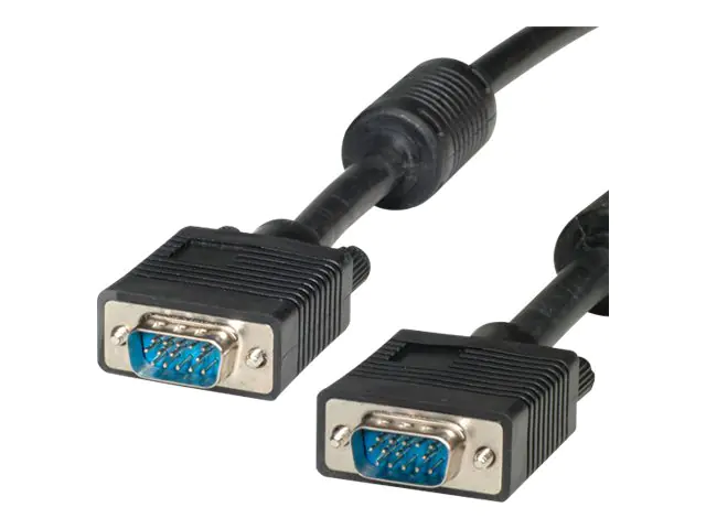Roline High Quality - VGA-Kabel - HD-15 (VGA) (M) zu HD-15 (VGA) (M) - 16 m - Daumenschrauben - Schwarz