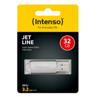 Intenso Jet Line - USB-Flash-Laufwerk - 32 GB - USB 3.2 Gen 1 - Silber