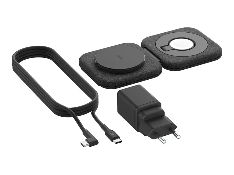 Belkin BoostCharge Pro 2-in-1 - Induktive Ladematte + AC-Netzteil - 15 Watt - Fast Charge (m