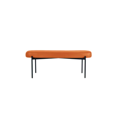 Paperflow Sitzbank GAIA 118 x 45,5 x 42 cm (B x H x T) Werkstoff des Bezuges: Kunstleder (79 % PVC, 21 % PES) Werkstoff der Sitzfläche: Spanplatte orange