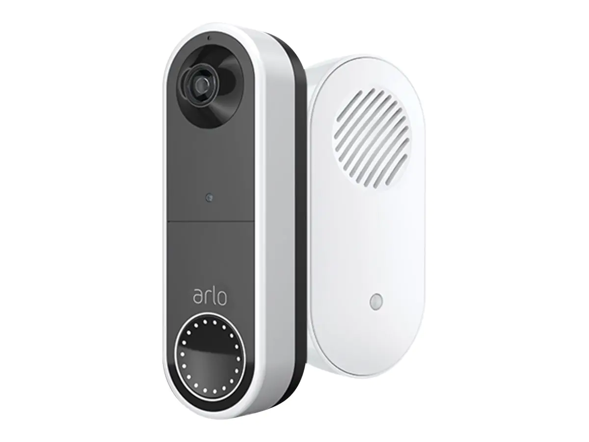 Arlo - Smarte Türklingel mit Glocke - mit Kamera - kabellos - kabellos - Wi-Fi - weiß