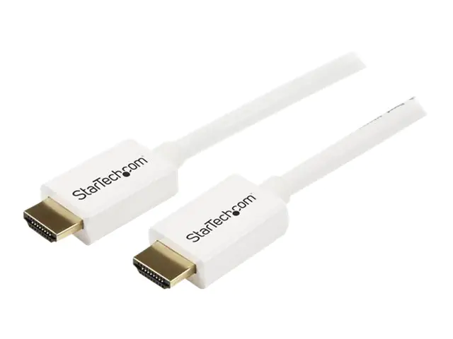 StarTech 3m High-Speed-HDMI-Kabel - Ultra HD 4k x 2k HDMI CL3 Kabel zur Installation in Wänden mit vergoldeten Kontakten - Weiß - HDMI-Kabel - HDMI männlich zu HDMI männlich - 3 m - Doppelisolierung - weiß