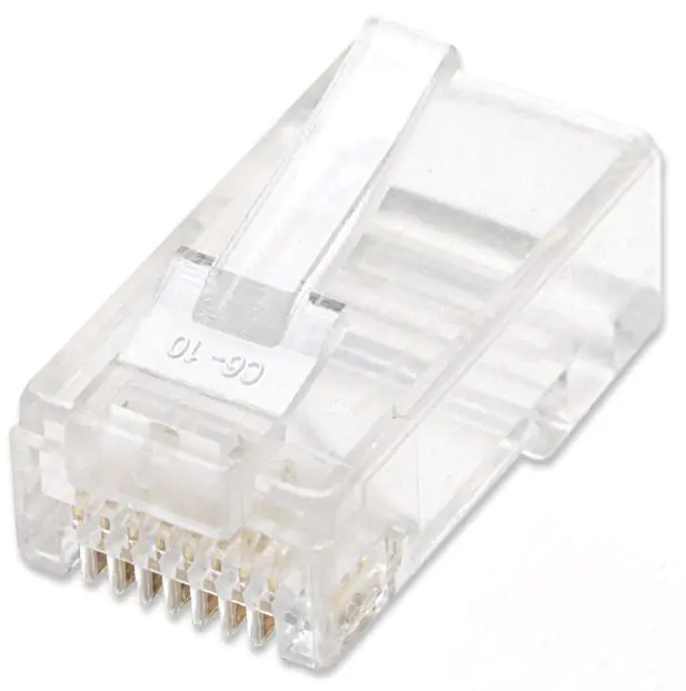 Intellinet RJ45 Modular Plugs, Cat5e, UTP, 3-prong, for solid wire, 15 µ gold plated contacts, 100 pack - Netzwerkanschluss - RJ-45 (M) - CAT 5e (Packung mit 100)