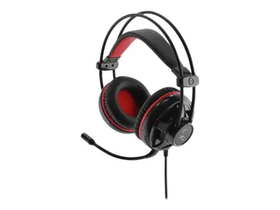 MediaRange Gaming Series GS300 - Headset - On-Ear - kabelgebunden - 3,5 mm Stecker - Schwarz, Rot