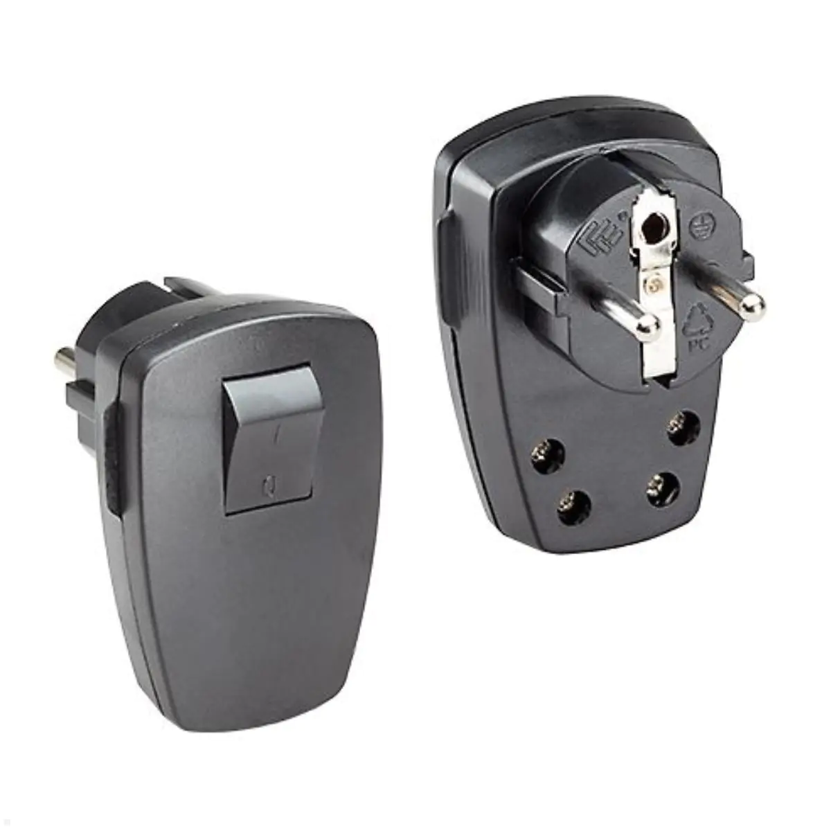 Bachmann - Netzanschluss - 2-polig (S) rechtwinklig - 250 V - 16 A - Schwarz