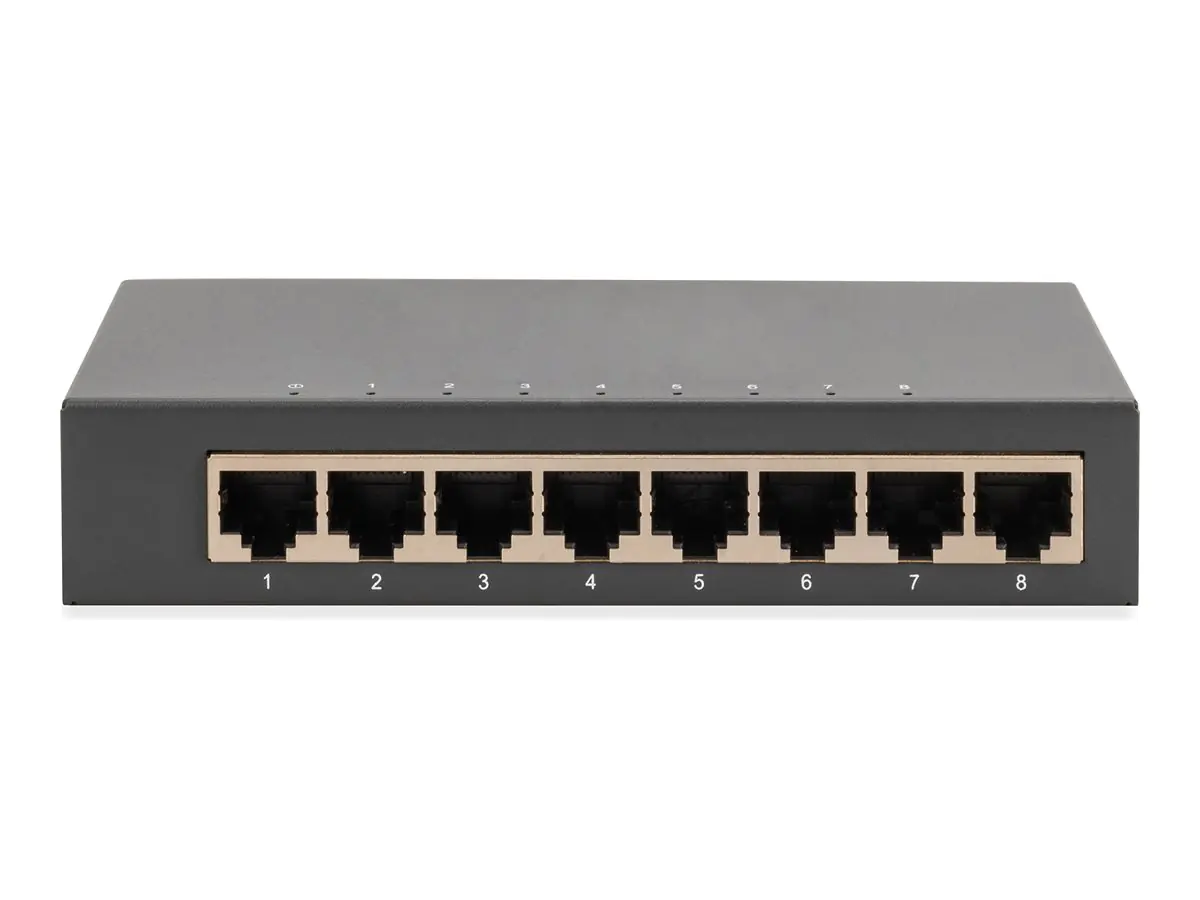 DIGITUS Switch Desktop Unmanaged Metallgehäuse - Switch - 1 Gbps