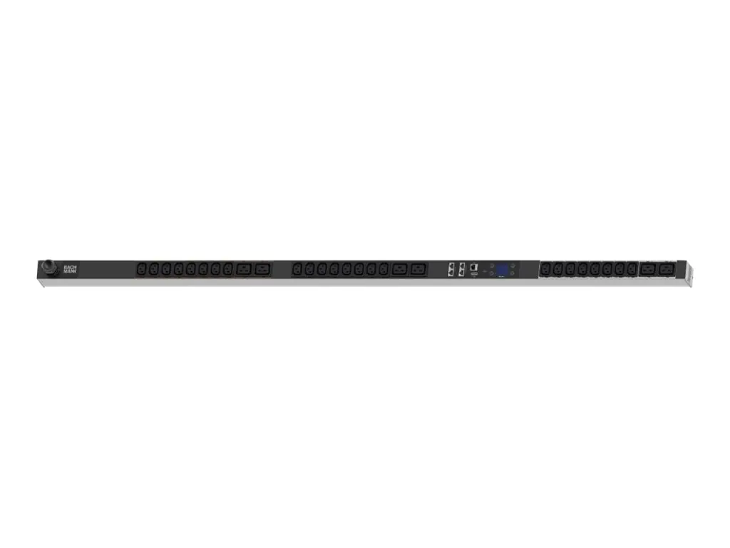 Bachmann BlueNet BN3000 - Stromverteilungseinheit (Rack - einbaufähig) - Wechselstrom 400 V - 3 Phasen - Ethernet 10/100 - Ausgangsanschlüsse: 30 (IEC 60320 C13, IEC 60320 C19) - 1U
