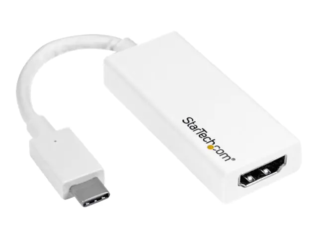StarTech USB-C auf HDMI Adapter - Thunderbolt 3 kompatibel - Weiß - 4K 30Hz - Externer Videoadapter - USB-C - HDMI - weiß - für P/N: TB3DK2DPPD, TB3DK2DPPDUE, TB3DK2DPW, TB3DK2DPWUE, TB3DKDPMAW, TB3DKDPMAWUE
