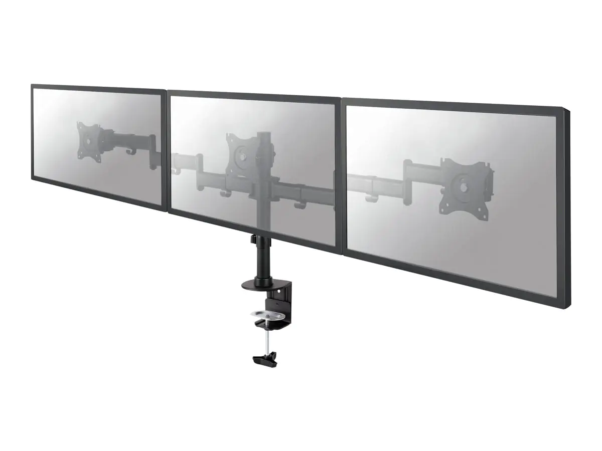 NewStar NeoMounts NM-D135D3 - Befestigungskit für 3 LCD-Anzeigen (full-motion) - Schwarz - Bildschirmgröße: 25.4-68.6 cm (10"-27") - Klemmmontage, Tülle, Tischmontage