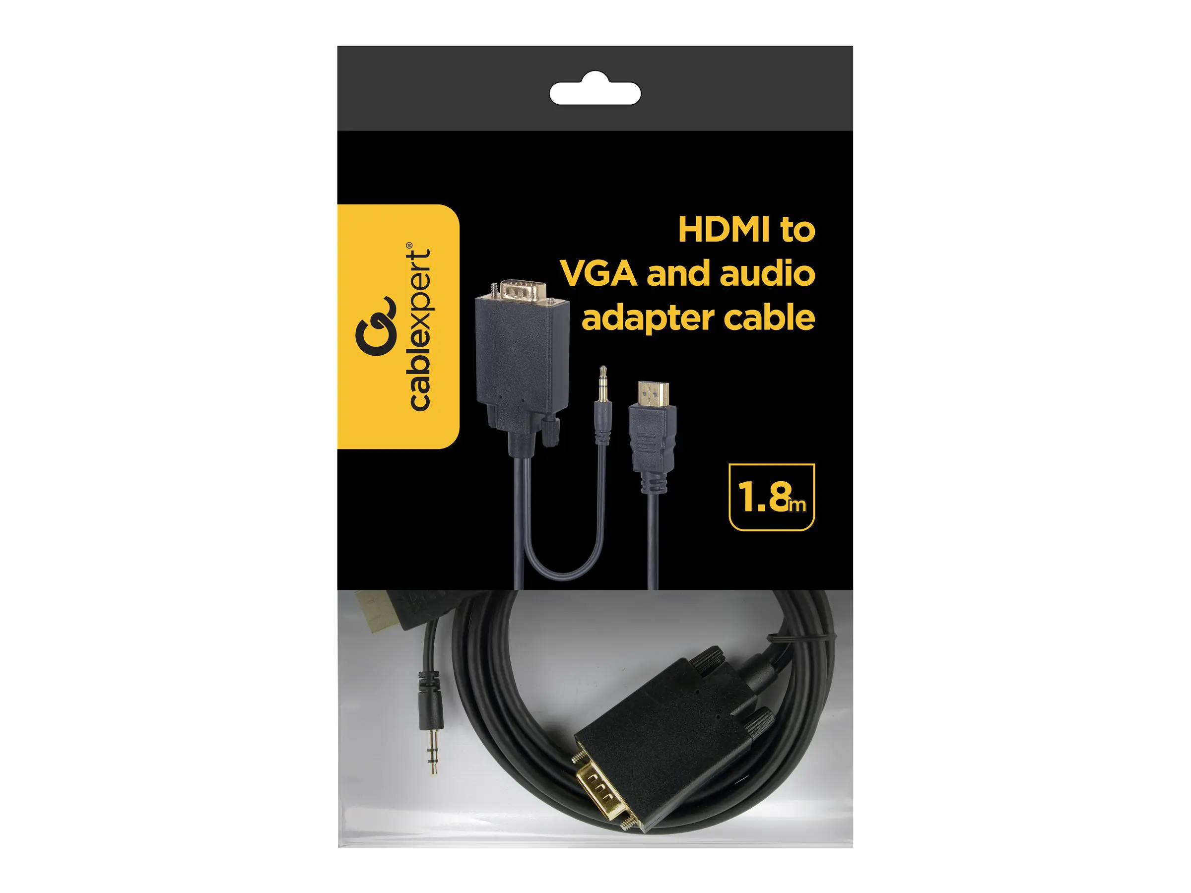 Gembird Videokabel HDMI-VGA (D-Sub) + 3.5mm 1,8 m - A-HDMI-VGA-03-6
