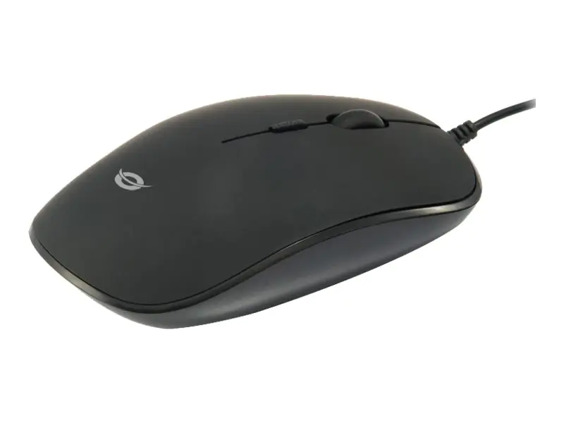Conceptronic REGAS E4 - Maus - rechts- und linkshändig - optisch - 4 Tasten - kabelgebunden - USB - Schwarz