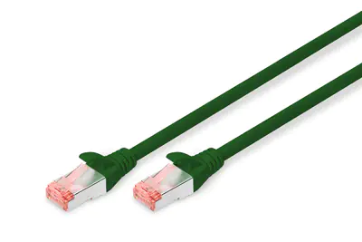 Digitus Professional - Patch-Kabel - RJ-45 (M) zu RJ-45 (M) - 2 m - SFTP - CAT 6 - geschirmt, ohne Haken - grün