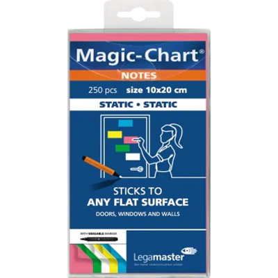 LEGAMASTER Magic-Chart notes 10x20cm sortiert 250pcs, Rechteck, Gemischte Farben, Polypropylen (PP), 100 mm, 200 mm, 296 g 7-159494