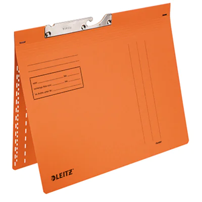 Leitz Pendelhefter DIN A4 250g/m² kaufmännische Heftung mit Organisationsaufdruck Manilakarton orange 50 St./Pack.
