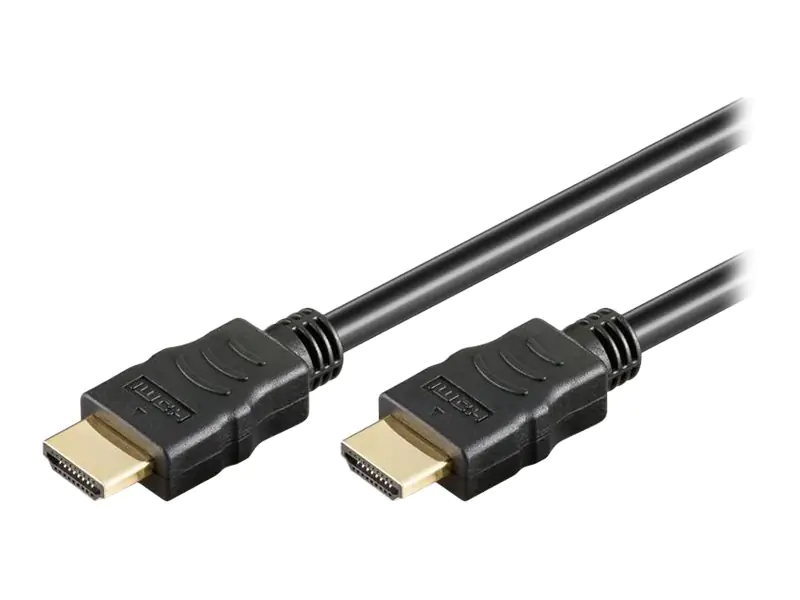TECHly - HDMI-Kabel mit Ethernet - HDMI männlich zu HDMI männlich - 1 m - ungeschirmt - Schwarz