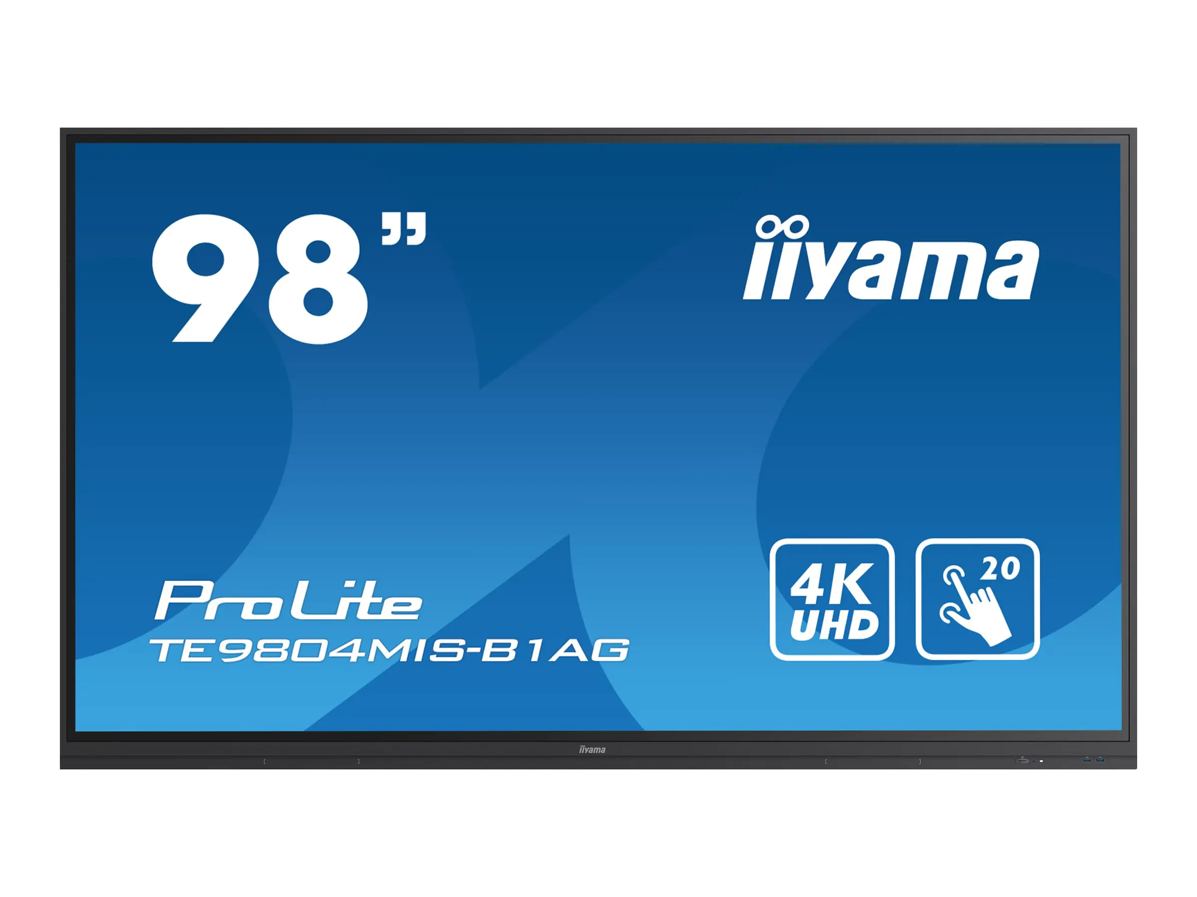 Iiyama ProLite TE9804MIS-B1AG - 249 cm (98") Diagonalklasse LCD-Display mit LED-Hintergrundbeleuchtung - interaktive Digital Signage - mit Integrierter Media-Player und Touchscreen (Multi-Touch) - Android - 4K UHD (2160p) 3840 x 2160 - Schwarz, Matte
