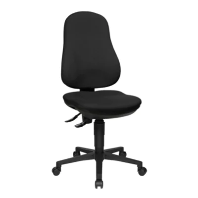 TOPSTAR Bürodrehstuhl Point 70 41-53cm Permanentkontaktmechanik Rolle hart gebremst (für Teppichboden) optionales Zubehör: Armlehnen 7082: SU(B), 7096: U2 Polyamid schwarz
