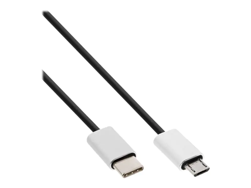 InLine - USB-Kabel - USB-C (M) bis Micro-USB Typ B (M) - USB 2.0 - 1.5 cm - Schwarz