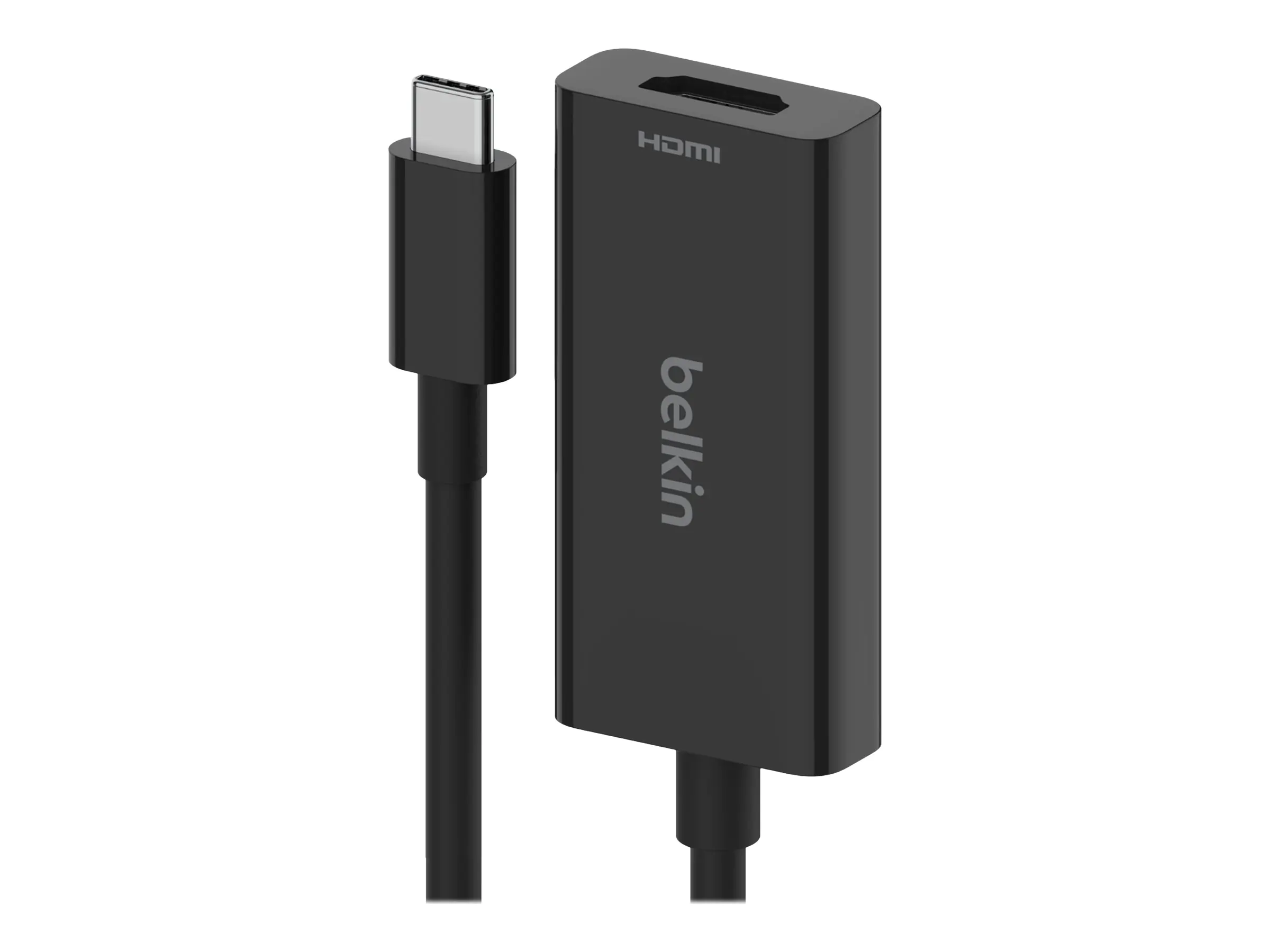 Belkin Connect - Videoadapter - 24 pin USB-C männlich zu HDMI weiblich - Schwarz - Support von 4K 144 Hz, Support von 8K 60 Hz