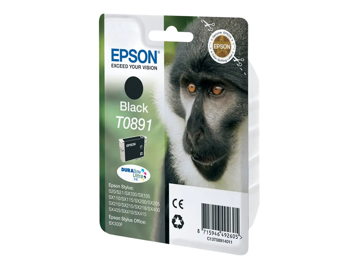Epson T0891 - 5.8 ml - Schwarz - original - Blisterverpackung C13T08914011